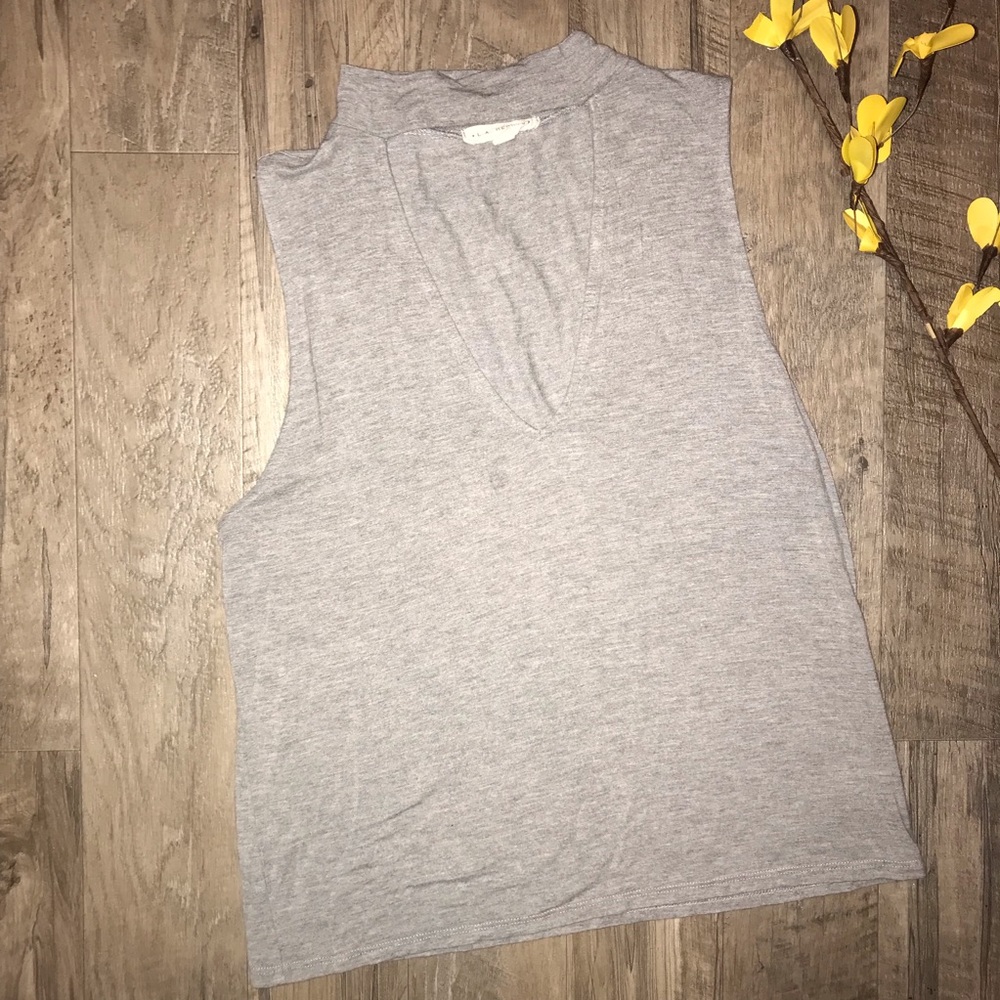 Gray Choker Top